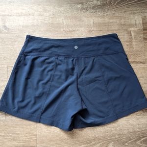 Navy Lululemon workout shorts